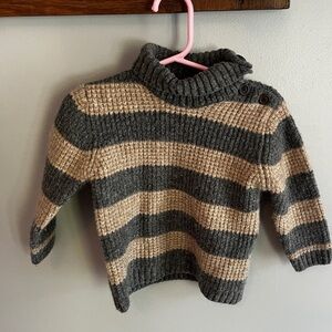 Zara Kids Wool Blend Sweater Turtleneck Stripped Size 18-24 months Winter Warm